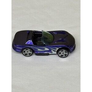Dodge Viper Flames Hot Wheels 1992 Loose Purple Convertible Vintage 1:64 Diecast
